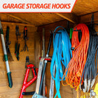 20 Pack Heavy Duty Garage Hooks,Solid Steel Wall Mount Hangers,with Anti-Slip Coating,for Hanging and Organising Ladder,Bike,Ropes,Broom,Garden,Yard and Power Tools