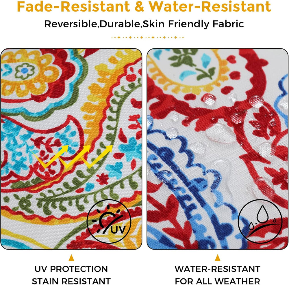 FUNHOME Outdoor Chair Cushions 19 x19 Inch,Water Resistant Tufted Seat Cushio...