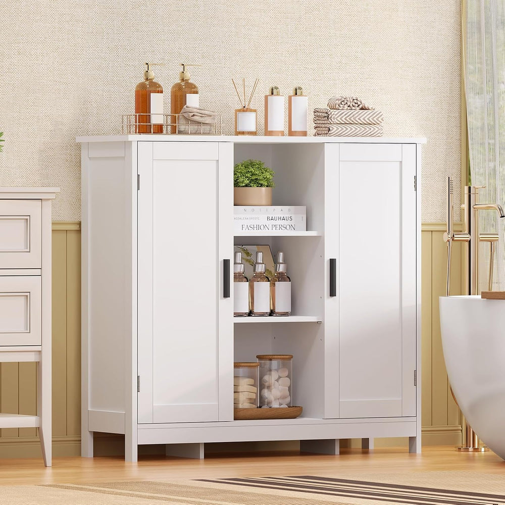 Iwell Storage Cabinet with 2 Doors and 4 Storage Shelves, Buffet Cabinet, Bat...