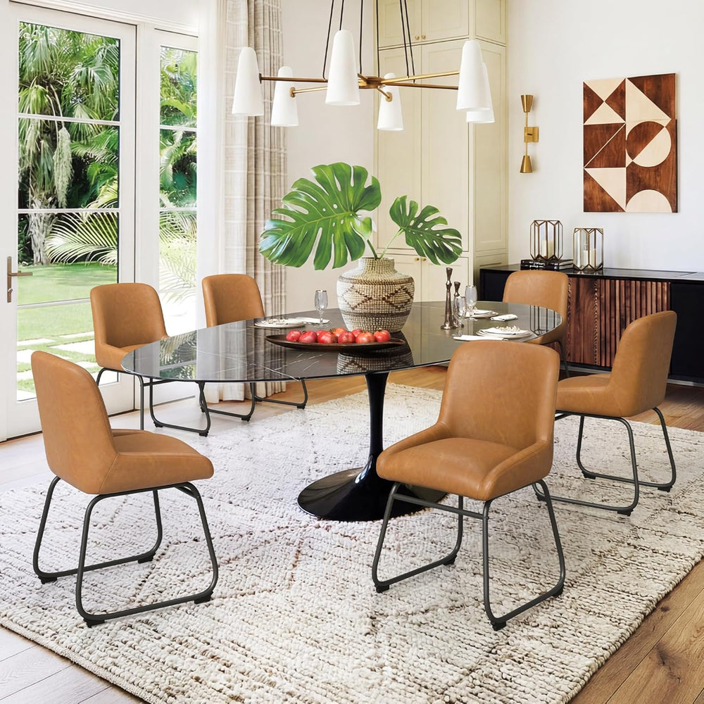 LUE BONA Comfortable Dining Room Chairs Set of 4, Modern Upholstered Kitchen ...