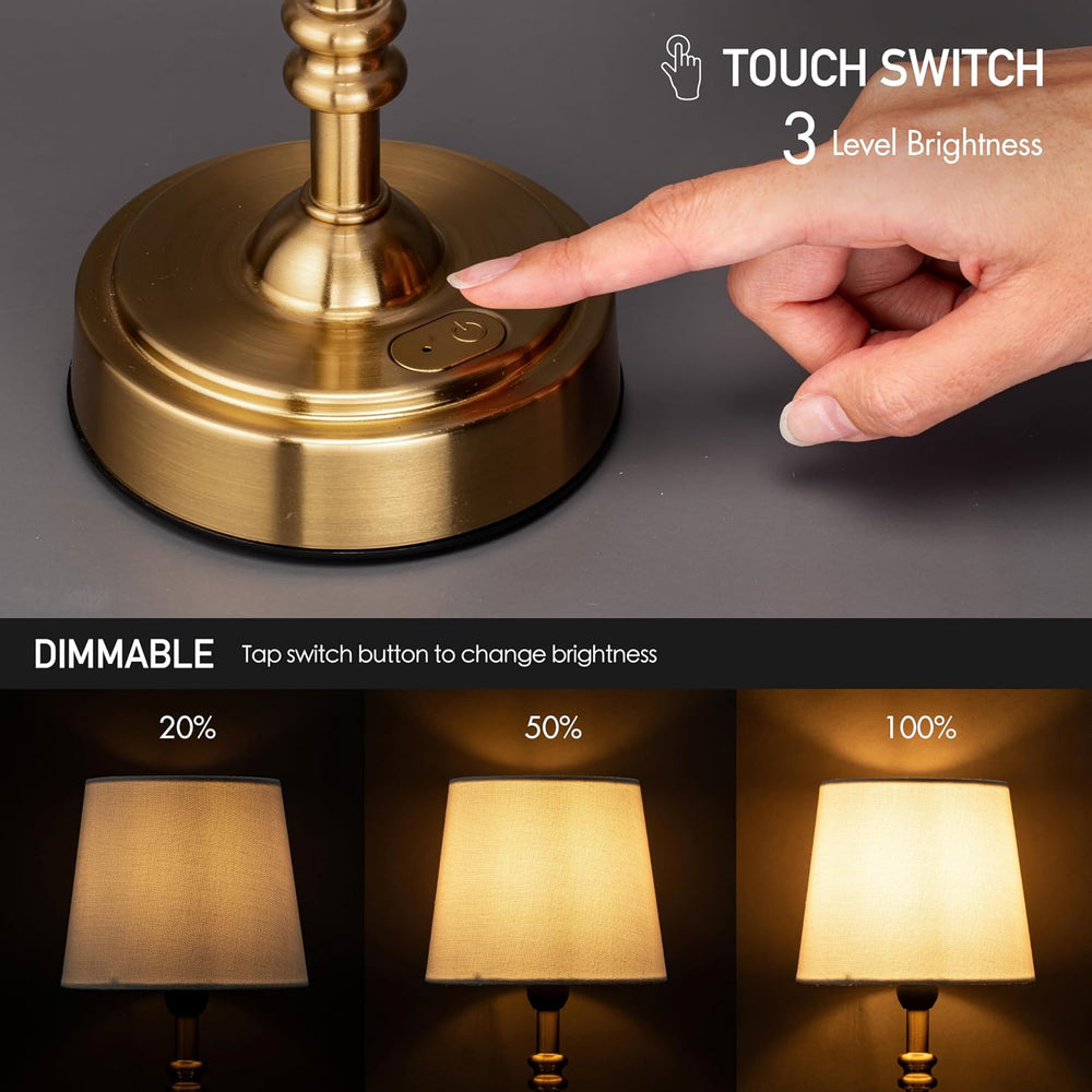 O’Bright Seraph mini – Cordless LED Table Lamp with Dimmer, Built-in Recharge...