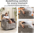 Electric Glider Rocker Recliner Chair with Massage and Heat Power Swivel Recliner Sofa with Adjustable Armrests and Headrest for Living Room
