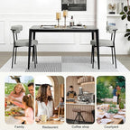 Boucle Dining Chairs Set of 4, Round Kitchen Chairs with Curved Backrest and Metal Legs, Upholstered Modern Style, Suitable for Living Room