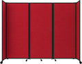 Versare Room Divider 360 Portable Wall Partition | Folding Panels | Large Freestanding Divider | Locking Wheels | Temporary Room Separator