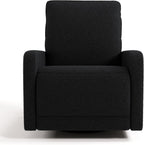 Storkcraft Kyoto Extra-Wide Power Recliner Swivel Glider, Black Boucle | Premium Electronic Nursery Wide Glider Rocking Chair, OEKO-TEX 100 Certified, Includes Dual-USB Charging Port