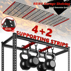 REIBII 3300LBS Garage Shelving 78" H Storage Shelves Heavy Duty 6-Tier Adjustable Matel Shelving Easy Assembly Storage Shelf for Garage Basement Warehouse Pantry, 48" W X 18" D X 78" H