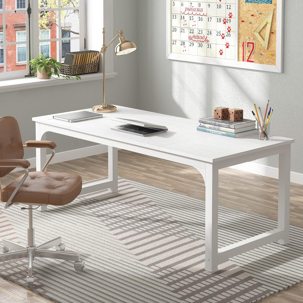 Tribesigns Modern Computer Desk, 70.8 x 31.5 inch Large Office Desk Computer ...