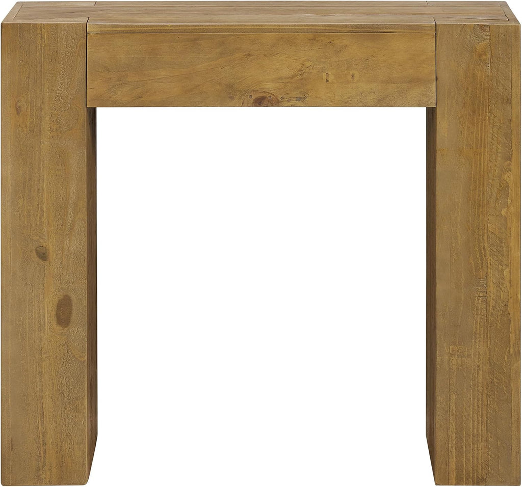 Alaterre Furniture Stockyard Solid Wood Console Table, Oak, 36 Inch | Modern Farmhouse Small Entryway Table, Easy Assembly Living Room Furniture for Behind the Couch Sofa Table, or Hallway