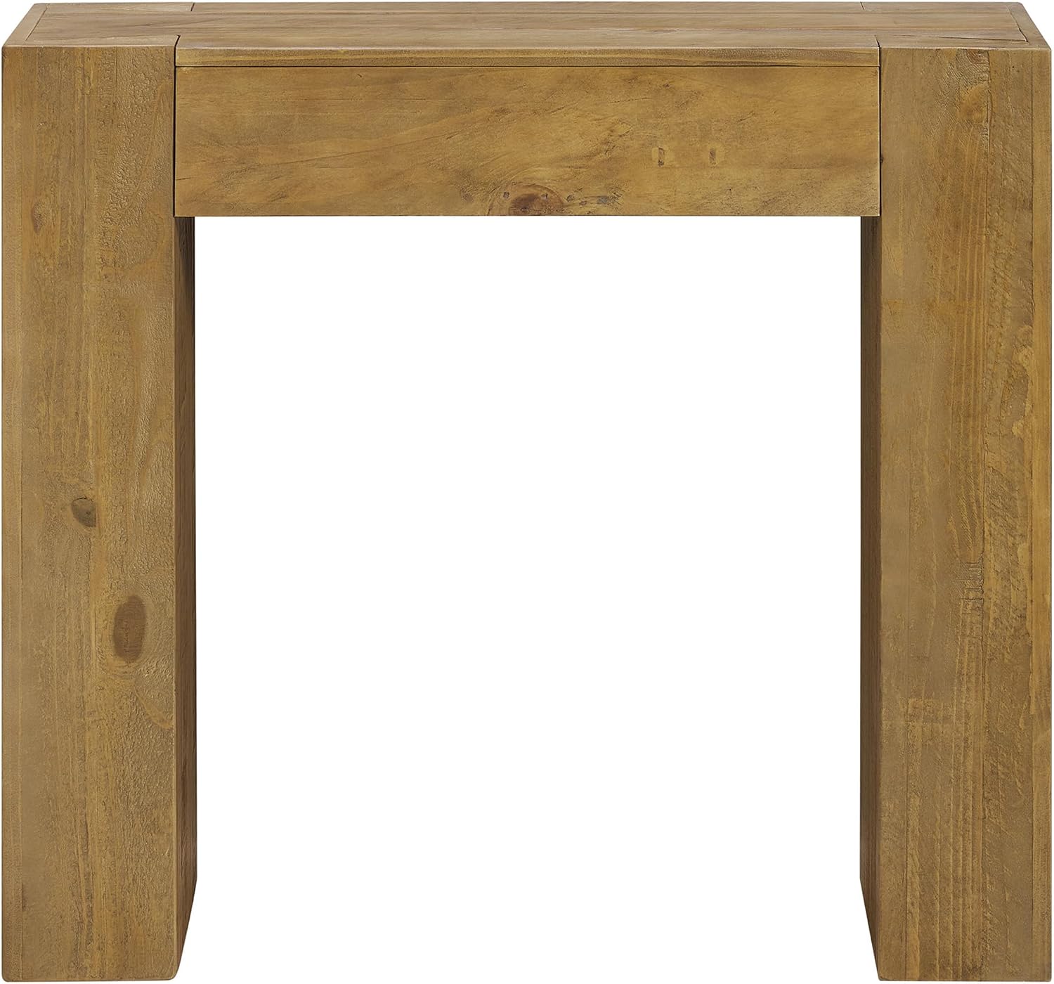 Alaterre Furniture Stockyard Solid Wood Console Table, Oak, 36 Inch | Modern Farmhouse Small Entryway Table, Easy Assembly Living Room Furniture for Behind the Couch Sofa Table, or Hallway