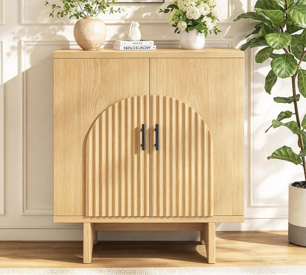 Welzona Sideboard Buffet Cabinet With Storage, Accent Cabinet, Natural