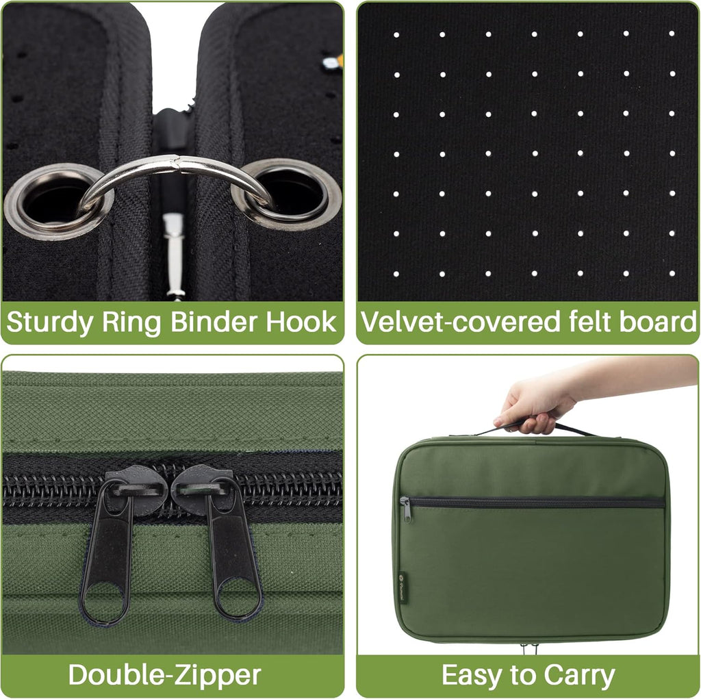 Enamel Pin Display Pages Pin Carrying Case, Pins Collection Storage Organizer Case, Travel Brooch Pin Display Bag (Pins Not Included)