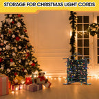 Ripeng 6 Pcs Extension Cord Storage Reel, Portable Cord Holder with Handle, Christmas Lights Storage, Black Hose Organizer Wrap-Holds, H-Frame Reel Outdoor