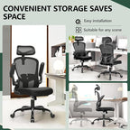 FelixKing Office Chair Ergonomic Desk Chair with Headrest, High Back Computer with Adjustable Lumbar Support and Wheels,Executive Swivel Comfy with flip-up Armrests for Home Office