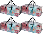 VENO 4 Pack Moving Bags Extra Large Storage Bags for College Move-In, Heavy-Duty Storage Totes, Packing Boxes, and Wardrobe Moving Supplies - Durable Laundry Bags for Clothes (Clear, 4 Pack)