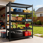 47''W Wire Garage Metal Shelving, 3000 Lbs Heavy-Duty Garage Storage Shelves, 5-Tier Adjustable Reinforced Shelves for Laundry Rooms, Basements, Kitchens&Outdoor (47''W*24''D*71''H)