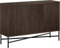 Henn&Hart 48" Wide Rectangular Buffet Table in Warm Brown, for Home, Living Room, Bedroom, Entertainment Room, Office