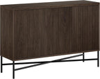 Henn&Hart 48" Wide Rectangular Buffet Table in Warm Brown, for Home, Living Room, Bedroom, Entertainment Room, Office