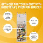 Honeyera The Original Stuffed Animal Storage (Patented) - Over Door Organizer for Stuffies, Baby Ideas Holder, Toy Plush Hammock Hanging Net Big Girls Toddler Large Bag Animals Stuffy Behind