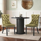 SoarFlash Kitchen Table and Chairs for 2, 31.5" Dining Table Set for 2 with Upholstered Chairs, 3 Piece Kitchen Table Set with Storage Shelf for Small Space, Apartment