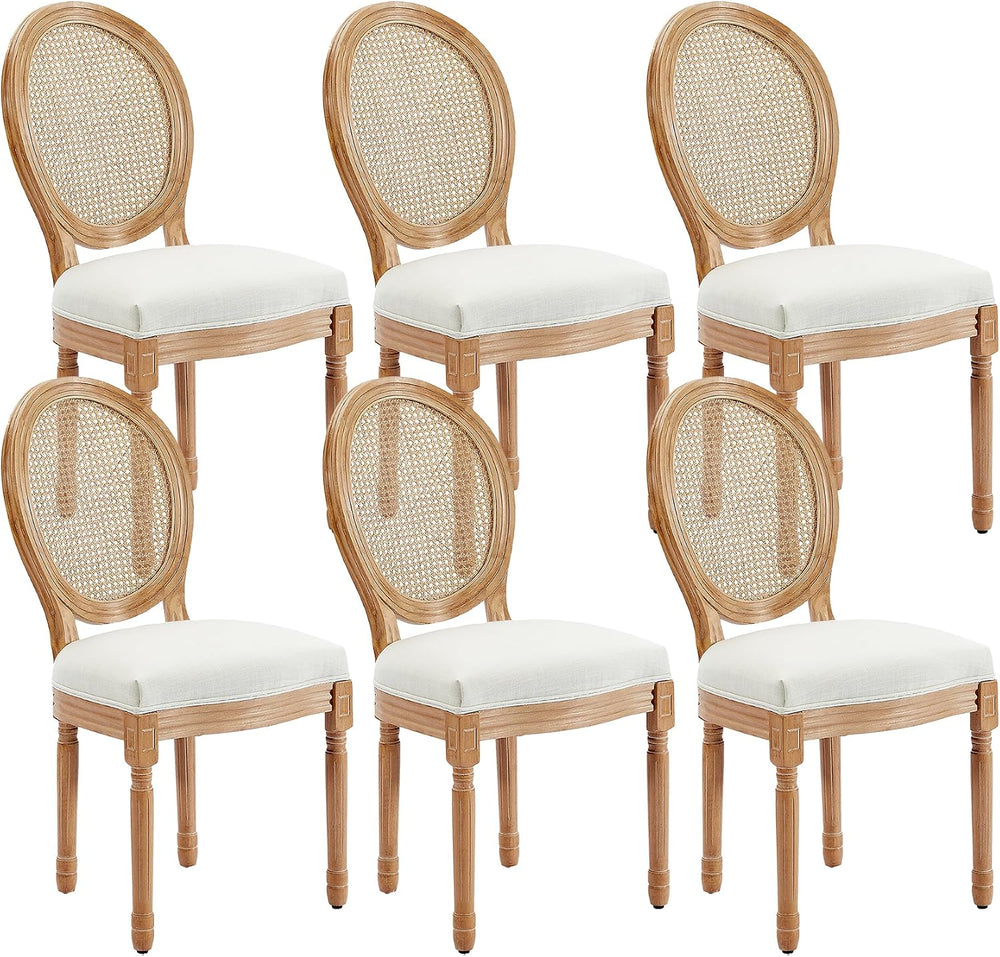 French Country Dining Chairs, Upholstered Dining Chairs Set of 6