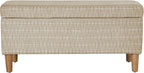 HomePop Malmo 36" Storage Bench - Tan Geometric Pattern