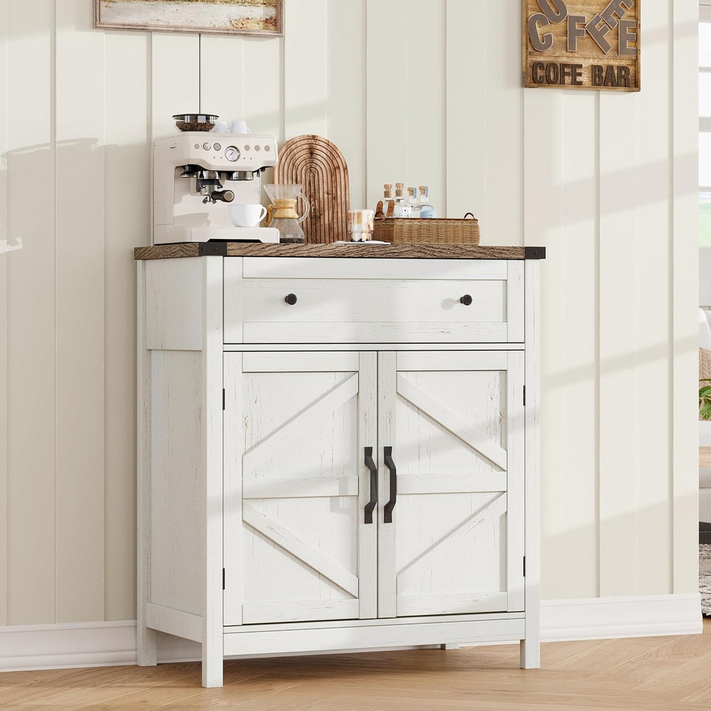 ChooChoo 30" W Coffee Bar Cabinet, Kitchen Storage Cabinet with Drawer
