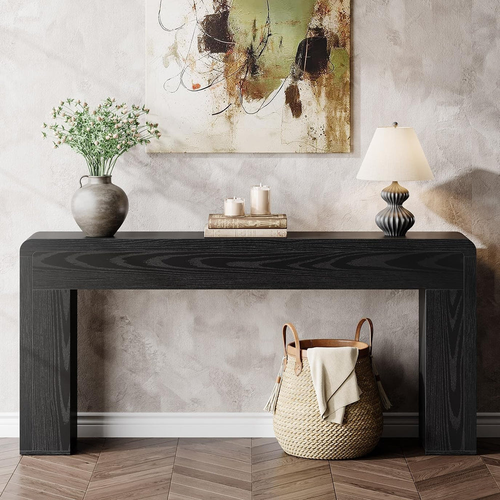 Tribesigns 70.9-Inch Extra Long Console Table | Rustic Wooden Sofa Table Behi...