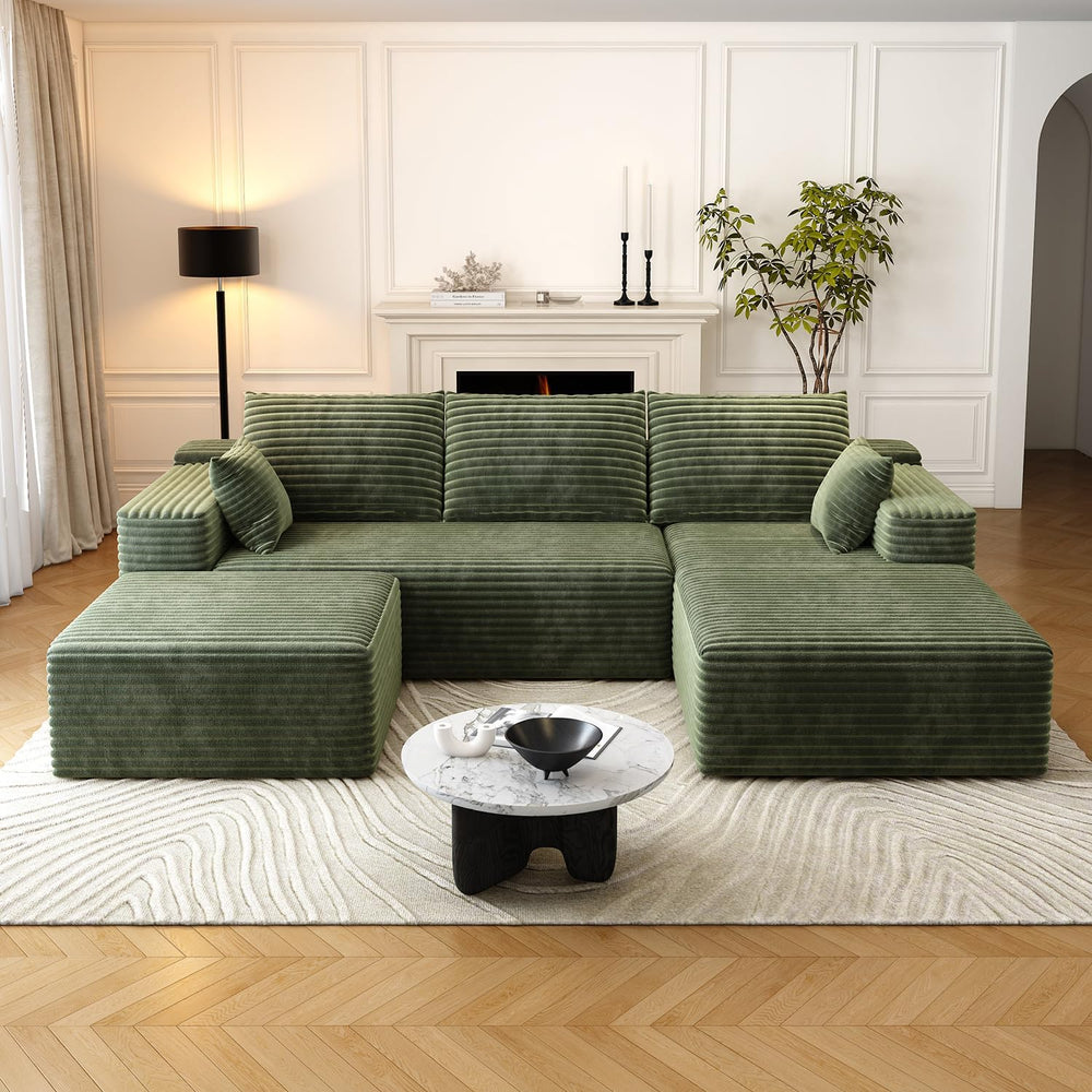 95" Sectional Couches for Living Room Cloud Couch Sofa with L-Shape Upho...