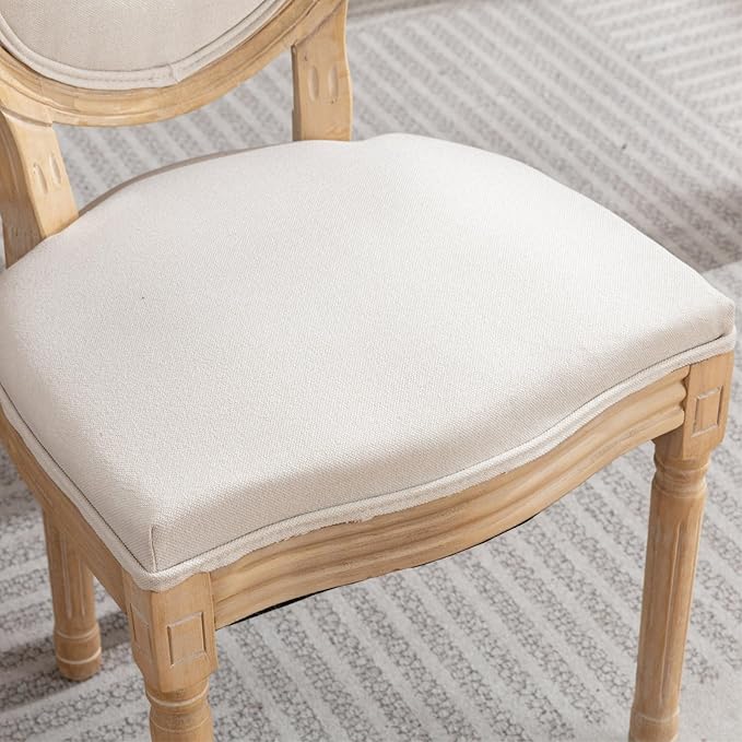 French Country Dining Chairs Set of 2,Farmhouse Upholstered Dining Room Chair...