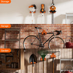 Garage Storage Trimmer Rack, Weed Whackers Holder Organizer Garden Power Tool Hanger Wall Mounted for Garage Trimmer, Hedge Trimmer, Grass Trimmer, Garden Tools,4 Packs(Orange)