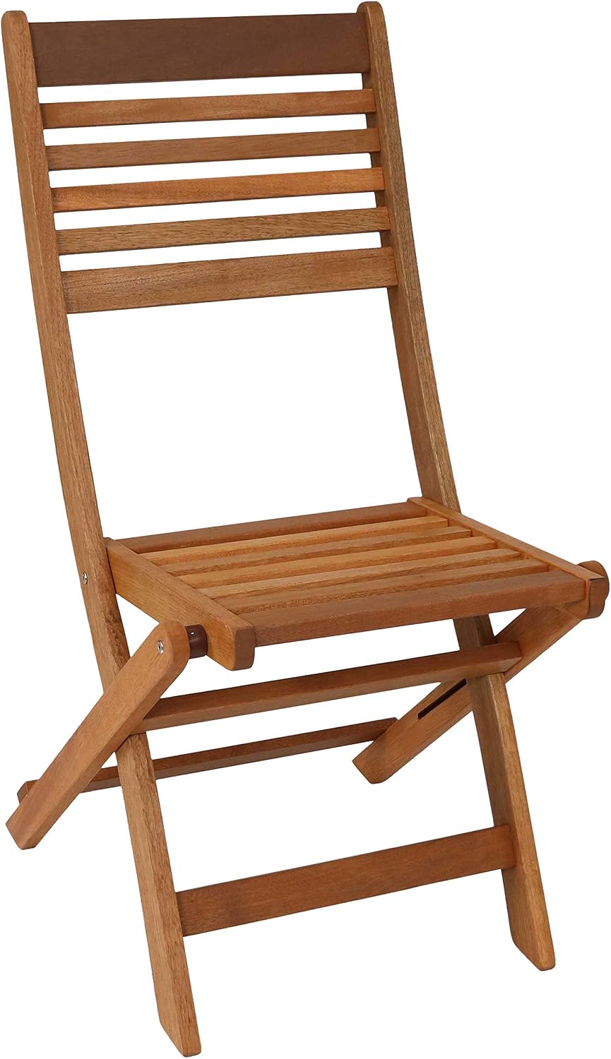 Sunnydaze Meranti Wood Outdoor Folding Patio Chairs - Set of 2