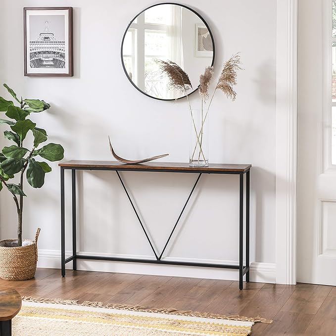 VASAGLE Console Sofa Table, Narrow Entryway Table, for Living Room, Bedroom, ...