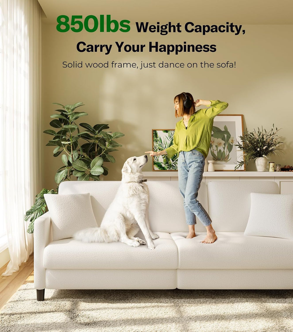 Welzona Couches for Living Room, 83"Teddy Sofa Couch, Sofas for Living R...