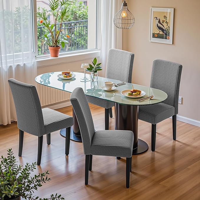Furmax Ergonomic Dining Chairs Set of 2, Upholstered Fabric Dinning Room Chai...
