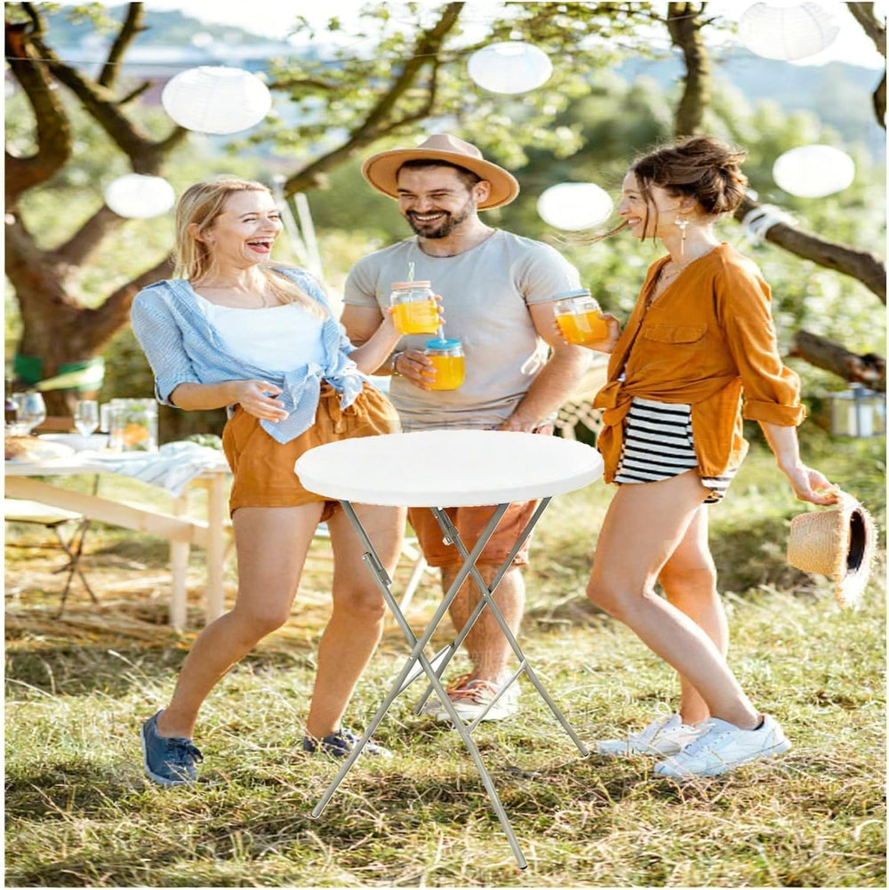 28in Cocktail Table, no Assembly Required, High Top Folding Table | Foldable ...