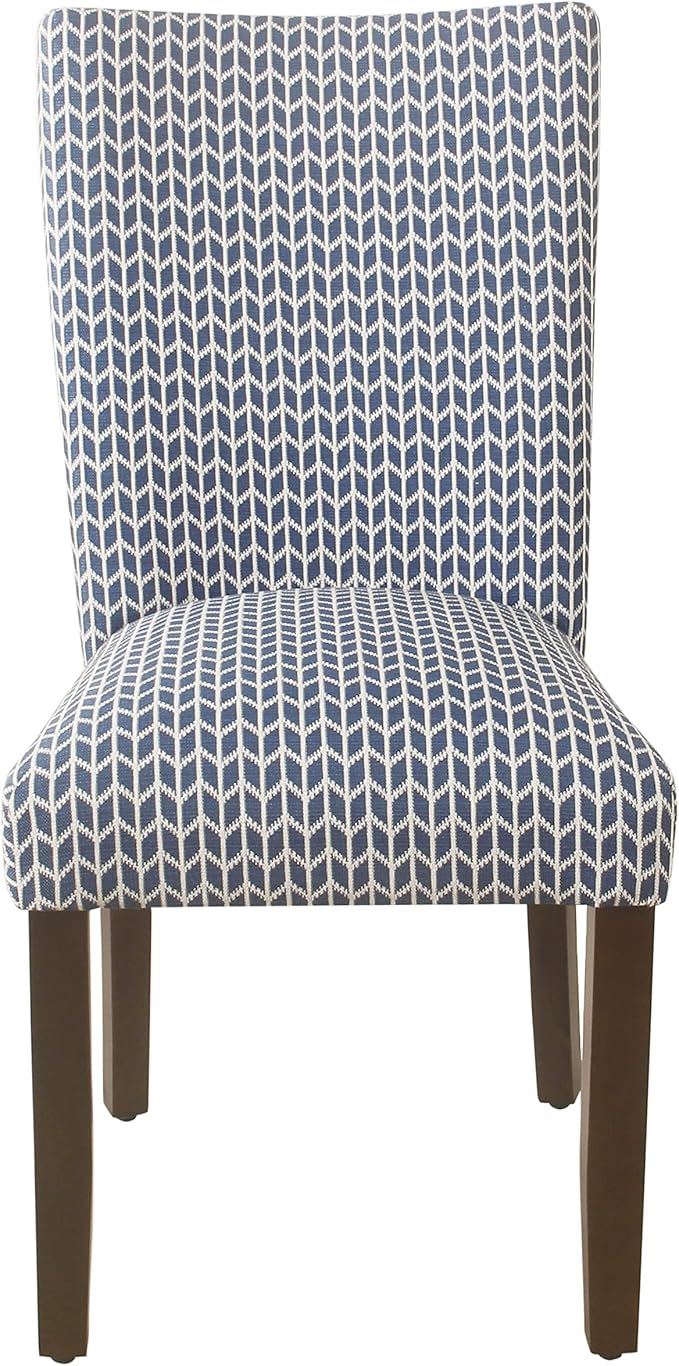 HomePop Classic Parsons Dining Chair - Blue Geometric (Set of 2)
