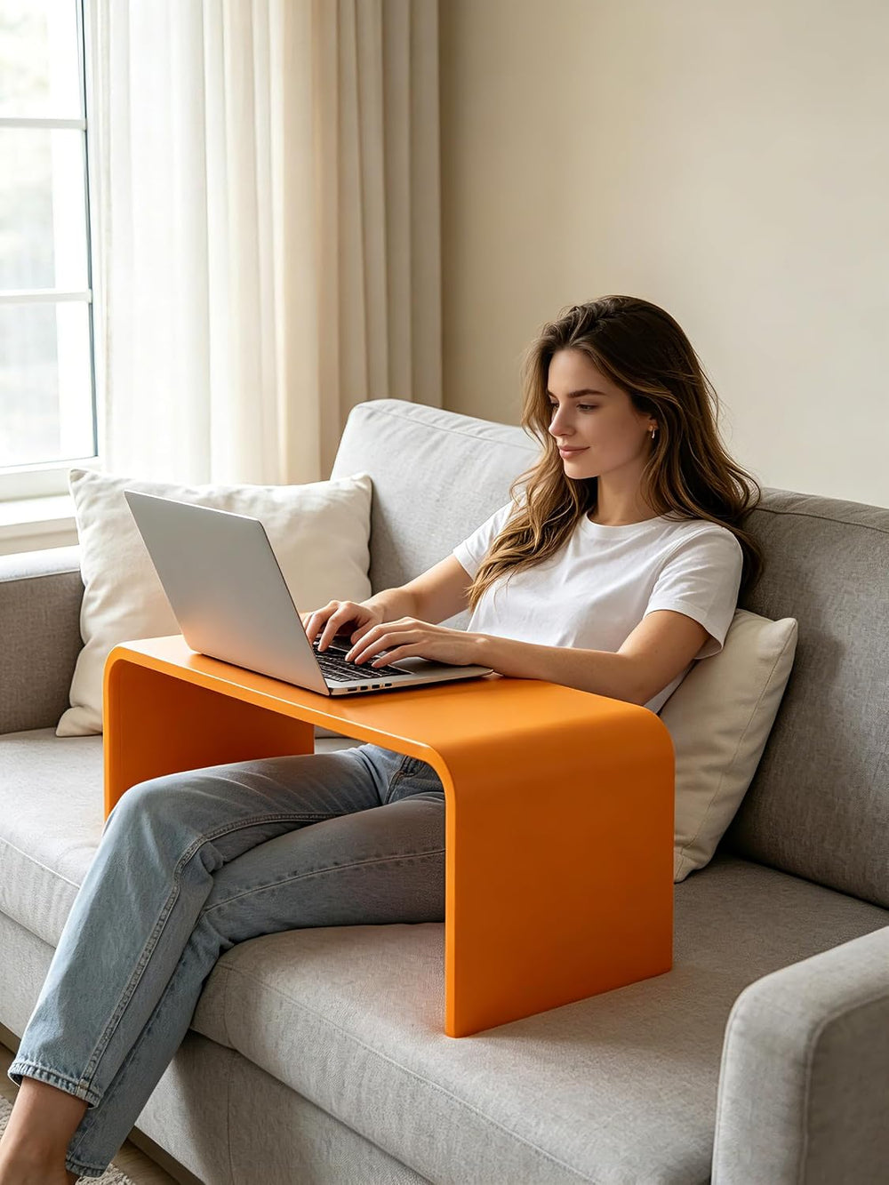 Acrylic 24 inch Small Table-Multipurpose Modern Furniture for Use as Lap desk...
