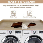 Royxen Washer Dryer Countertop with Solid Wood Core,54“W x 27.5D Laundry Countertop with Edge Rails,Washer and Dryer Topper for Laundry Room Organization(White Oak)