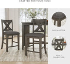 Signature Design by Ashley Caitbrook Rustic 24.63" Counter Height Upholstered Barstool, Set of 2, Gray