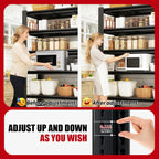 63" H Heavy Duty Garage Shelving, Metal Storage Shelves, Adjustable 5 Tier Metal Shelving Unit, Industrial Utility Rack for Garage, Warehouse, Workshop, 16" D×31.5" W×63" H, Black
