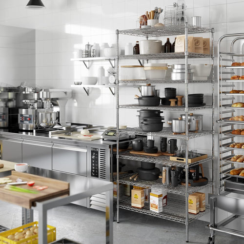 24" Deep x 36" Wide x 86" Height Wire Shelving Kit | 8-Tier | NSF Commercial Storage Rack Unit