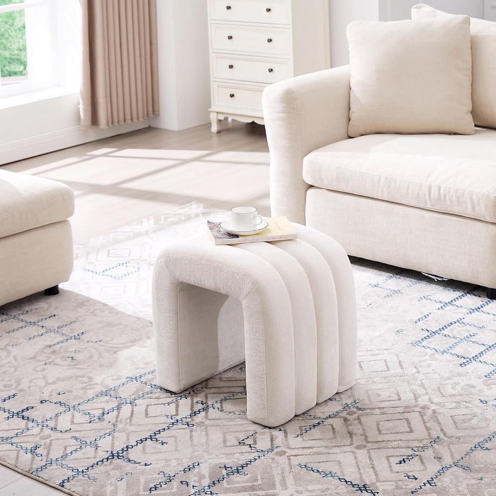 Multi-Functional Ottoman Stool, Footrest for Couch, Modern Vanity Stool for M...