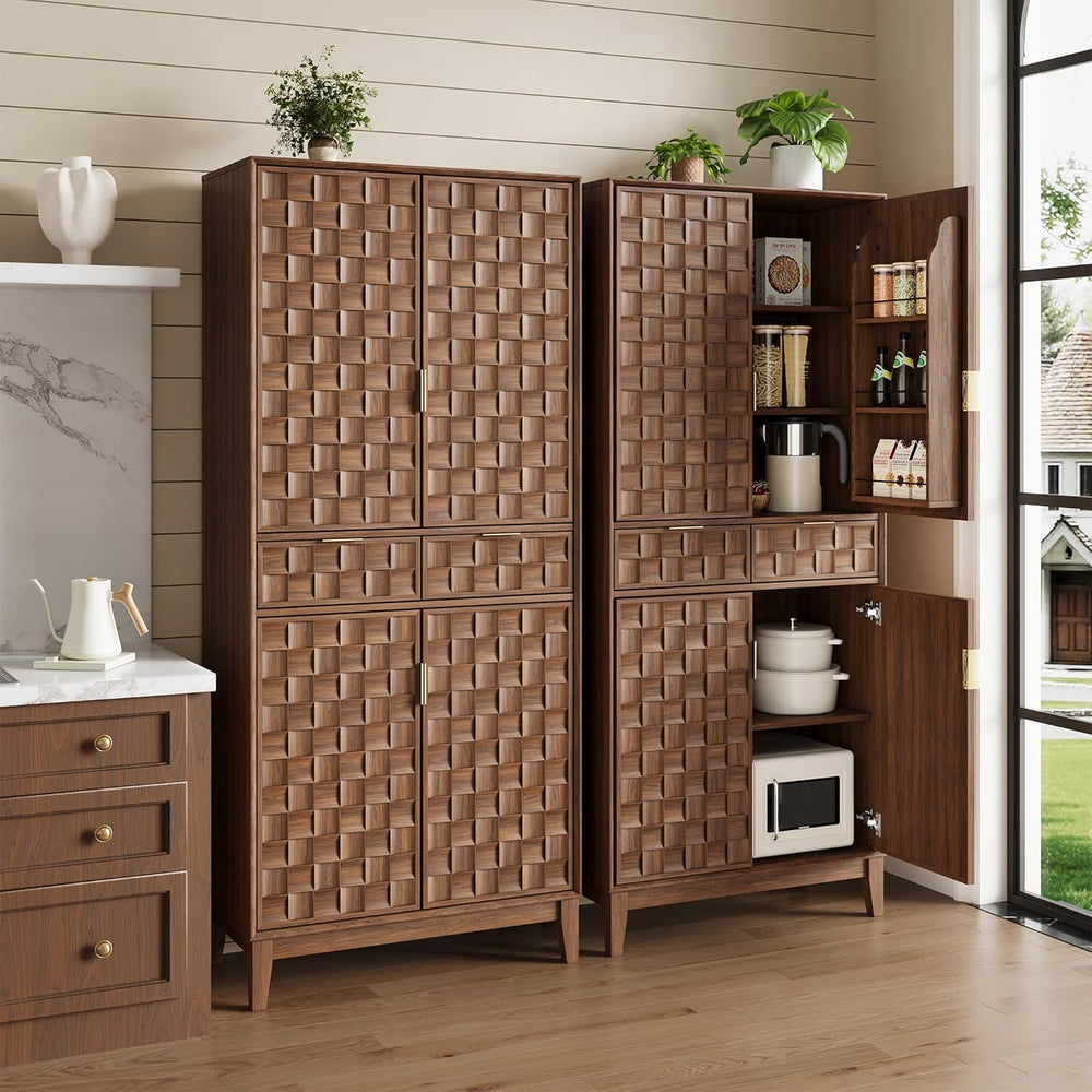 Pantry Cabinet, 71" Tall Pantry Cabinet,Modern Kitchen Cabinet with Door...