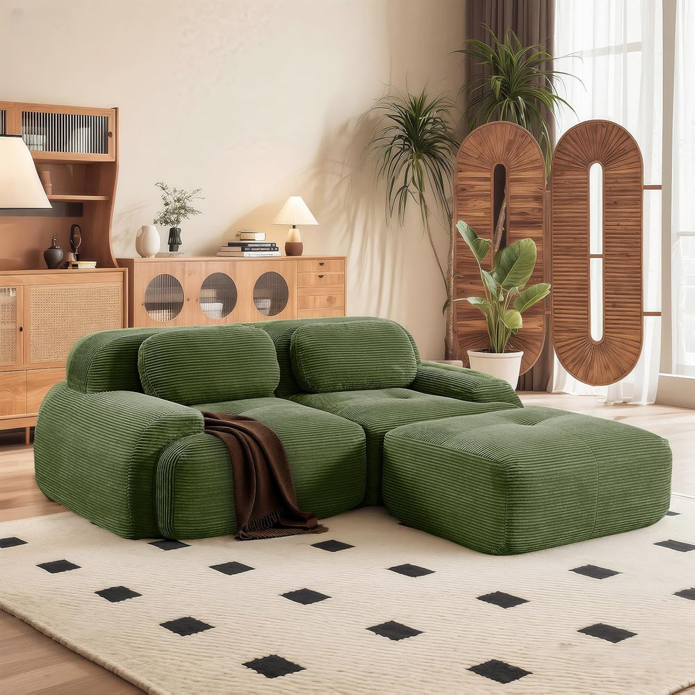 SoarFlash 81” Sectional Cloud Sofa Couches for Living Room-2 Seater L-Shaped ...