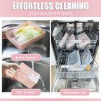 Snackle Box Container - 10 Compartments Including 2 XL, Dishwasher & Microwave Safe, Divided Serving Tray with Lid and Handle, BPA-Free, snack box (1 PCS, Pink, 1 Box with 2 XL Compartments)
