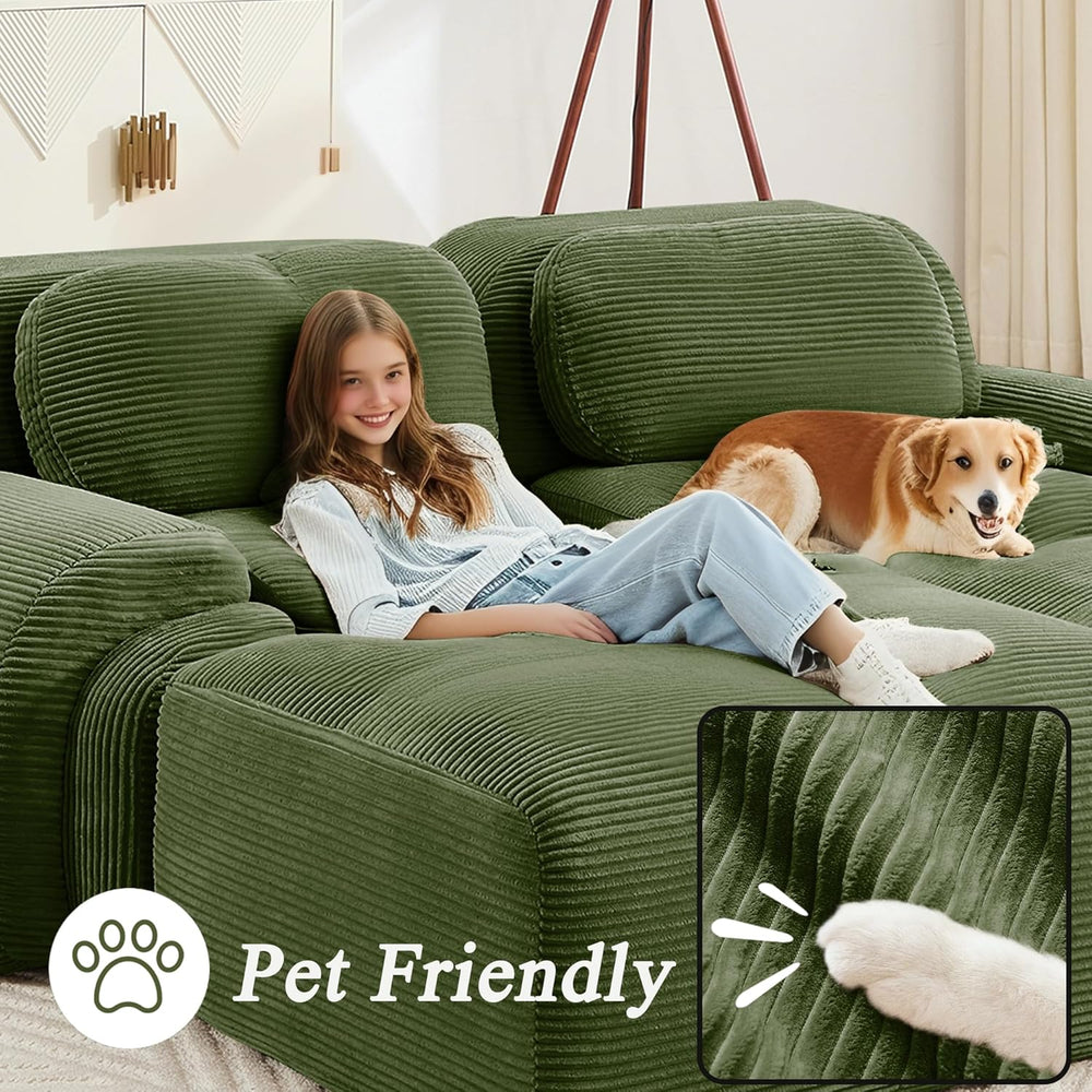 Modular Sectional Sofa Couch, U Shaped Sectional Couches for Living Room, Ove...