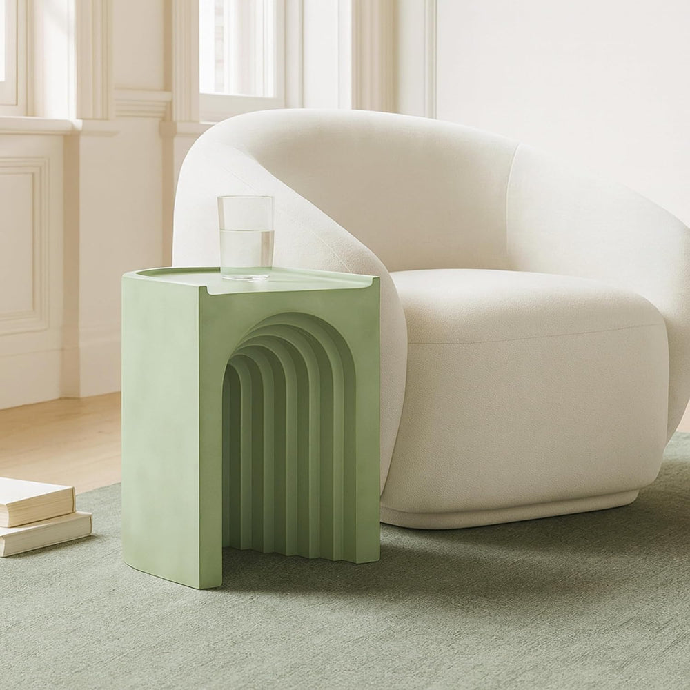 Meridian Furniture 646Green-ET Avenda Collection Art Deco End Table with Fini...