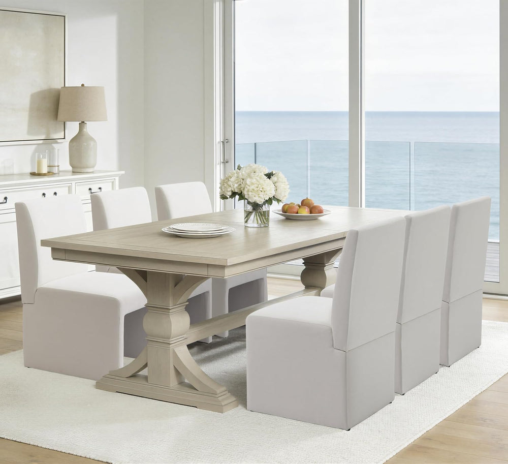 RNKSFX Modern White Upholstered Dining Chairs Set of 2, Kitchen & Dining ...