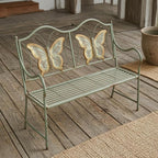 predolo Butterfly Back Bench Slatted Seat Butterfly Bench Scrollwork for Children