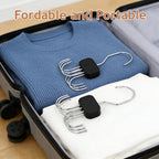 Belt Hanger for Closet, 3 Pack Belt Organizer for Closet Space Saving & Storage, 360° Rotatable & Foldable Hooks, Large Capacity Holder Rack for Tie, Tank Top, Bra, Purse, Hat (Black)